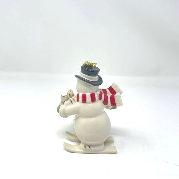 Lenox | Skiing Snowman Ornament White with Red Scarf - Picture 5 of 5